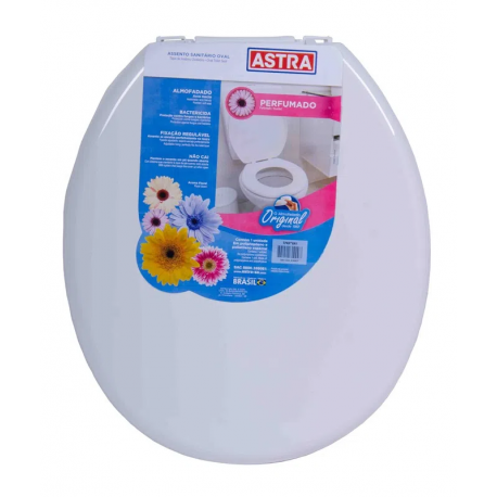 ASSENTO ALMOFADADO PERFUMADO BRANCO (FLORAL) - ASTRA
