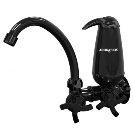 TORNEIRA FILTRO PAREDE BICA MOVEL PRETA - ACQUABIOS