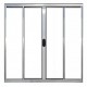 VITRÔ DE CORRER 100 X 120 4 FOLHAS ALUMINIO BRILHANTE ALIANCE