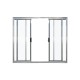 VITRÔ DE CORRER 100X200 4 FOLHAS ALUMINIO BRILHANTE ALIANCE