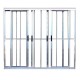 VITRÔ DE CORRER 100X150 4 FOLHAS E GRADE ALUMINIO BRILHANTE ALIANCE