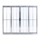 VITRÔ DE CORRER 100X200 4 FOLHAS E GRADE ALUMINIO BRILHANTE ALIANCE