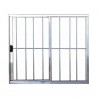 VITRÔ DE CORRER 100X100 2 FOLHAS E GRADE ALUMINIO BRILHANTE ALIANCE