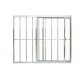 VITRÔ DE CORRER 100X150 2 FOLHAS E GRADE ALUMINIO BRILHANTE ALIANCE