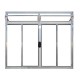 VITRÔ DE CORRER 100X120 4 FOLHAS E BANDEIRA ALUMINIO BRILHANTE ALIANCE
