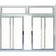 VITRÔ DE CORRER 100X120 4 FOLHAS E BANDEIRA ALUMINIO BRILHANTE ALIANCE
