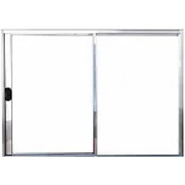 VITRÔ DE CORRER 100X120 2 FOLHAS ALUMINIO BRILHANTE ALIANCE