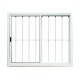 VITRÔ DE CORRER 100X150 2 FOLHAS E GRADE ALUMINIO BRANCO ALIANCE