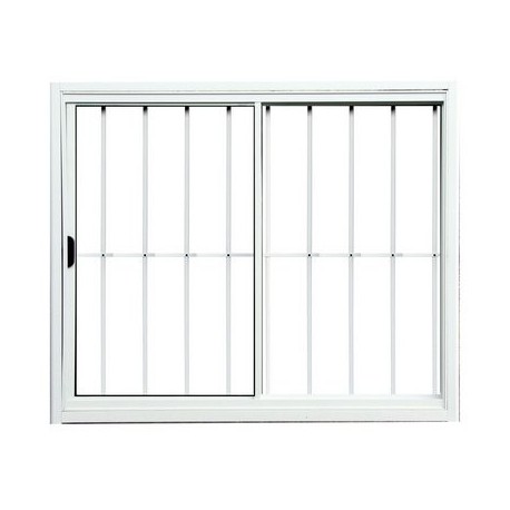 VITRÔ DE CORRER 100X150 2 FOLHAS E GRADE ALUMINIO BRANCO ALIANCE