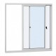 VITRÔ DE CORRER 100X100 2 FOLHAS ALUMINIO BRANCO ALIANCE