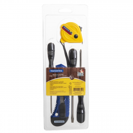 KIT FERRAMENTAS USO DOMÉSTICO 5 PEÇAS TRAMONTINA
