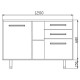 GABINETE DE COZINHA 1,20 METROS BRANCO GHEL PLUS