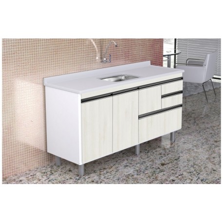 GABINETE COZINHA 1,50 METROS COLISEU COR CASTAIGNE A.J RORATO